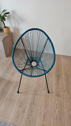 Lounge stoel tuinstoel, Huis en Inrichting, Stoelen, Ophalen, Kunststof, Blauw, Nieuw
