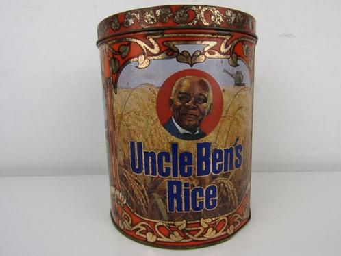 Boîte en fer blanc vintage Uncle Bens's, Antiquités & Art, Curiosités & Brocante, Enlèvement ou Envoi