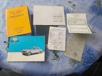 auto papieren van een Peugeot 204 van 1971