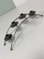 Chandelier vintage en métal - 4 branches - fer - 37 x 10 cm, Maison & Meubles, Accessoires pour la Maison | Bougeoirs & Bougies