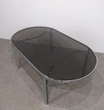 Grote ovale tafel, jaren 80, Ophalen, Ovaal, Glas