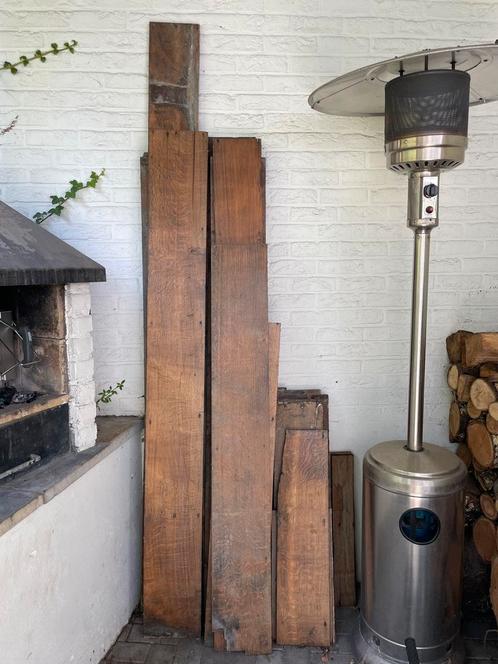 18e eeuwse massief eikenhouten vloer (5,8 m2), Doe-het-zelf en Bouw, Hout en Planken, Gebruikt, Plank, Eiken, 200 tot 250 cm, Minder dan 25 mm
