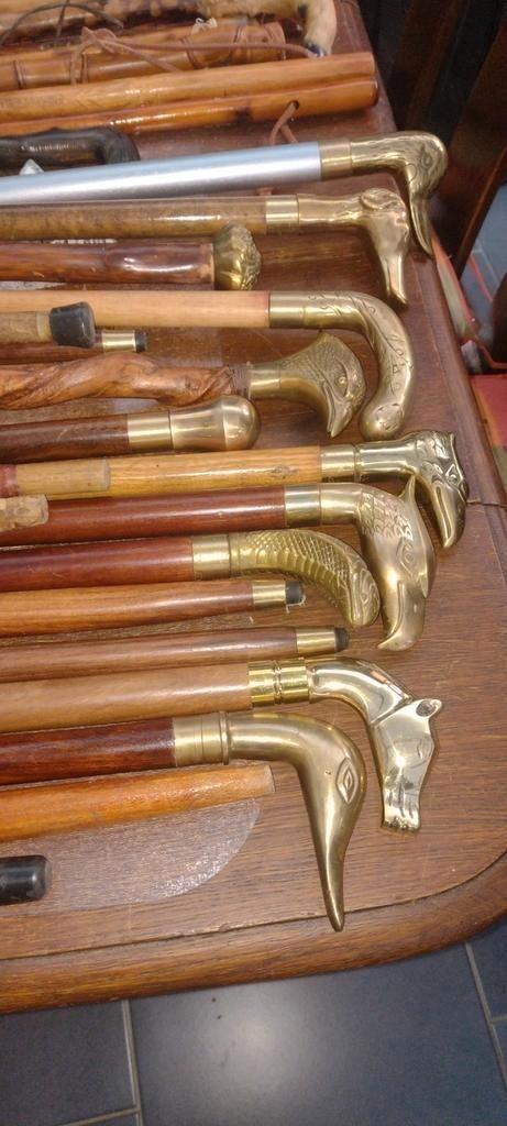 Messing stok met stokken, Diversen, Wandelstokken, Ophalen of Verzenden