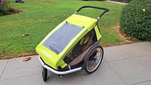 Croozer Kid for 2 Fietskar – Groen – incl loopwiel, Fietsen en Brommers, Fietsaccessoires | Aanhangwagens en Karren, Gebruikt