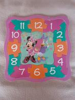 Houten inlegpuzzel klok Mickey en Minnie, Kinderen en Baby's, Ophalen of Verzenden, Gebruikt