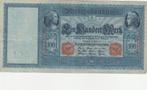 100 Mark Blauwe - 1910 Allemagne, Envoi, Allemagne, Billets en vrac