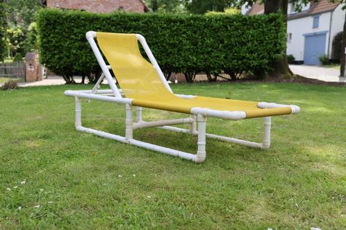 1980 chaise longue POST MODERN transat Vintage design TUBE, Antiquités & Art, Art | Objets design, Enlèvement