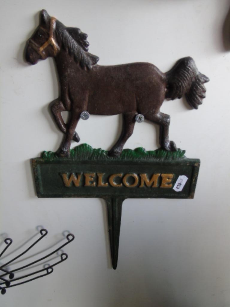 gietijzeren tuinbord of piek, te koop, set van 3!, Tuin en Terras, Tuinbeelden, Zo goed als nieuw, Overige typen, Metaal, Ophalen