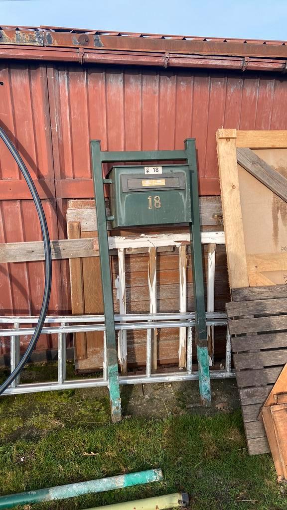 Donkergroene brievenbus, Tuin en Terras, Brievenbussen, Gebruikt, Staande brievenbus, IJzer, Ophalen