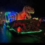 Carnavalswagen thema Dinoland, met werkende achtbaan!, Hobby en Vrije tijd, Feestartikelen, Gebruikt, Ophalen