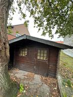 Tuinhuis hardhout ongeveer 3,5x2m, Tuin en Terras, Ophalen, Gebruikt, Tuinhuis, Met overkapping