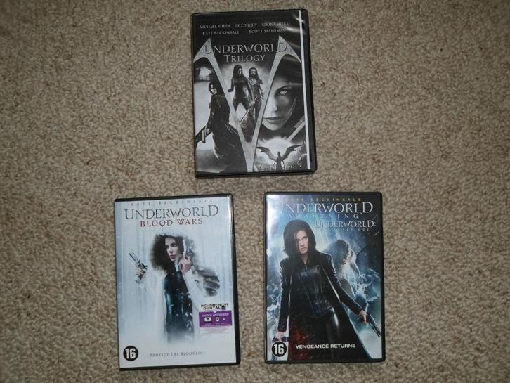 5 dvd's Underworld, Cd's en Dvd's, Dvd's | Horror, Zo goed als nieuw, Vampiers of Zombies, Ophalen