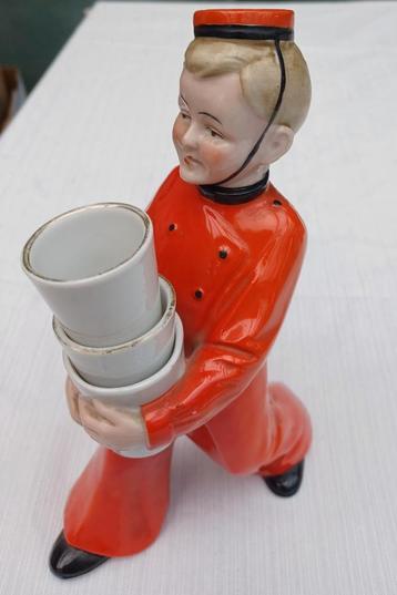 Artdeco likeurfles porselein ca 1900 beschikbaar voor biedingen