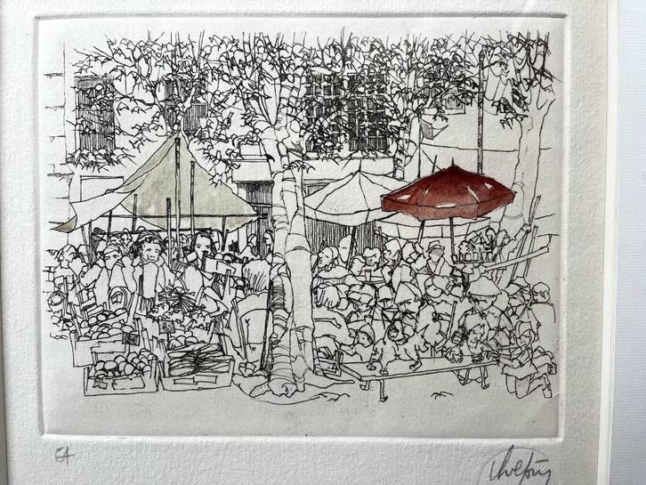 André Colpin - oeuvre d'art taille douce (gravure), Antiek en Kunst, Kunst | Schilderijen | Modern, Verzenden