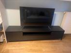 Tv meubel Charrell, Minder dan 100 cm, 25 tot 50 cm, 200 cm of meer, Modern zwart