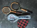 2 retro tennisrackets, Dunlophoes, stoffen hoesje., Sport en Fitness, Tennis, Ophalen, Gebruikt, Dunlop