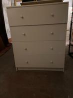 commode blanche ikea (4 tiroirs), Ophalen, Gebruikt, 100 tot 150 cm, 50 tot 100 cm