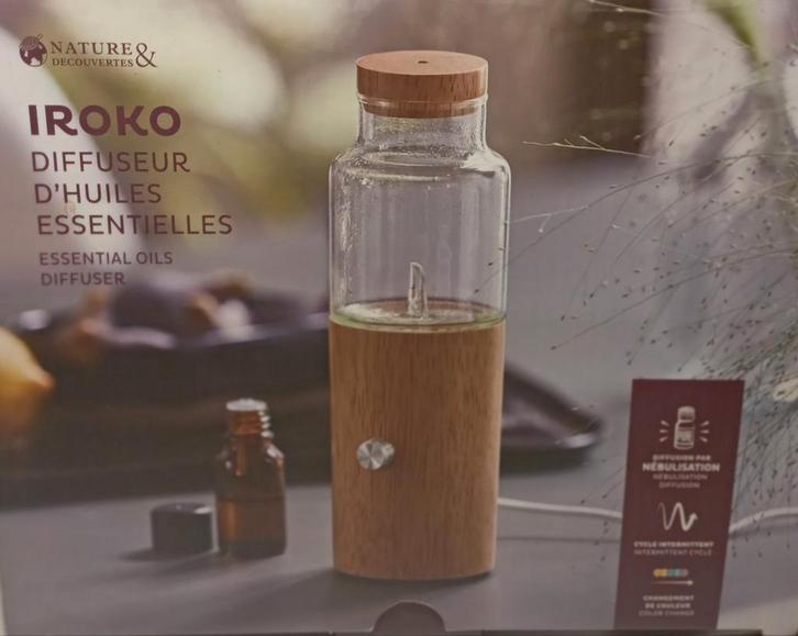 Diffuseur d'huiles essentielles Iroko, Sport en Fitness, Gezondheidsproducten en Wellness, Gebruikt, Ophalen of Verzenden