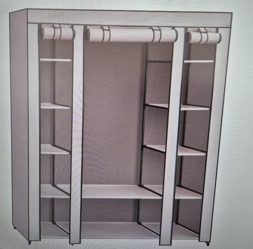 Stoffen kledingkast met stang en planken 150x45x175 cm, Huis en Inrichting, Kasten | Kleerkasten, Zo goed als nieuw, 150 tot 200 cm