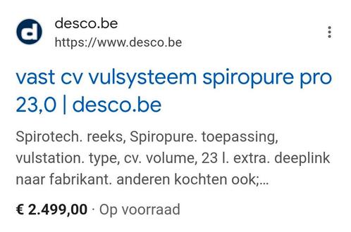 Spitopure cv vulsysteem, Doe-het-zelf en Bouw, Chauffageketels en Boilers, Ophalen