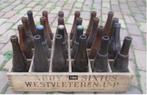 Caisse à bière ancienne en bois avec 24 bouteilles - Abbaye, Comme neuf, Enlèvement ou Envoi