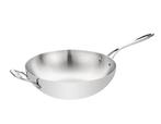 Poêle à wok Alva Triply Chef 34 cm, Maison & Meubles, Neuf, Inox, Enlèvement ou Envoi, Plaque céramique