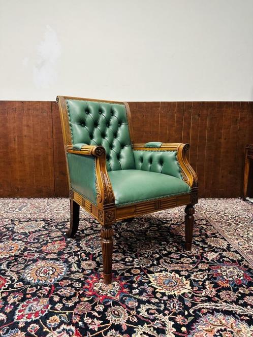 Klassiek Engels Chesterfield Bureaustoel, Antiek en Kunst, Antiek | Kantoor en Zakelijk, Ophalen of Verzenden