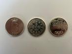 3 munten Belgie 250 frank, 5 ecu, 500 frank, Setje, Zilver, Ophalen of Verzenden, Zilver