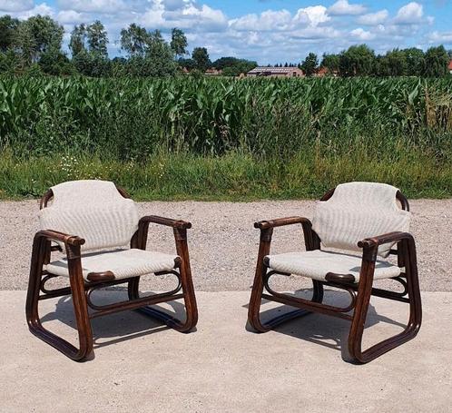 Ensemble de 2 chaises Manou au design danois vintage avec ta, Jardin & Terrasse, Chaises de jardin, Comme neuf, Enlèvement ou Envoi