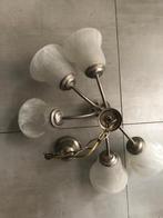 Grand lustre vintage 5 lampes façon étain, impeccable, Maison & Meubles, Lampes | Lustres, Comme neuf, Métal, Enlèvement ou Envoi