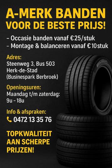 Top merken jonge occasie banden en nieuwe banden  5mm+  beschikbaar voor biedingen