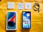 📱iPhone 14 bleu 💎 128 Gb – TOP OCCASION, Ophalen, Blauw, 81 %, Zonder simlock