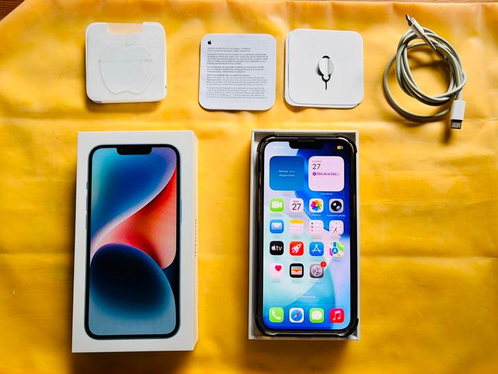 📱iPhone 14 bleu 💎 128 Gb – TOP OCCASION, Telecommunicatie, Mobiele telefoons | Apple iPhone, Gebruikt, 128 GB, Zonder abonnement