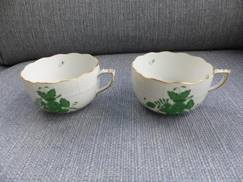 Herend Green apponyi kopjes tasjes, Antiek en Kunst, Antiek | Keramiek en Aardewerk, Ophalen of Verzenden