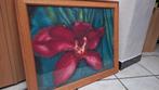 Cadre peinture sur soie fleur Myanmar, Antiek en Kunst, Ophalen