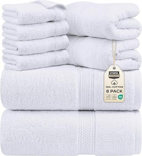 Utopia handdoeken | handdoeken set | wit | Nieuw, Huis en Inrichting, Badkamer | Badtextiel en Accessoires, Nieuw, Handdoek, Wit