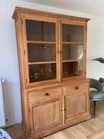 Vitrinekast teak, Huis en Inrichting, Kasten | Vitrinekasten, Ophalen, 100 tot 150 cm, Teakhout, 150 tot 200 cm