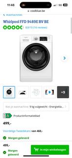 Whirlpool wasmachine 9kg 1600 toeren, Elektronische apparatuur, Ophalen, Zo goed als nieuw
