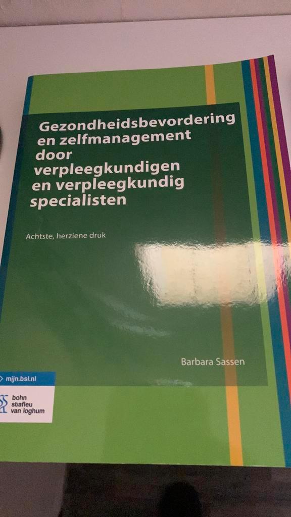 Gezondheidsbevordering en zelfmanagement door verpleegkundig, Boeken, Wetenschap, Zo goed als nieuw, Ophalen of Verzenden