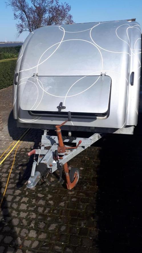 Noyens dubbelas gesloten aanhangwagen, Auto diversen, Aanhangers en Bagagewagens, Gebruikt, Ophalen