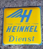 Heinkel dienst emaillen garage showroom decoratie bord motor, Ophalen of Verzenden, Zo goed als nieuw, Reclamebord