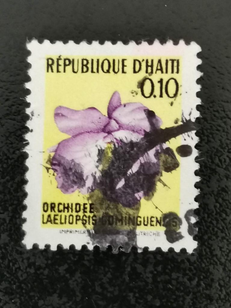 Haiti 1970 - bloemen - inheemse orchidee, Ophalen of Verzenden, Gestempeld, Midden-Amerika