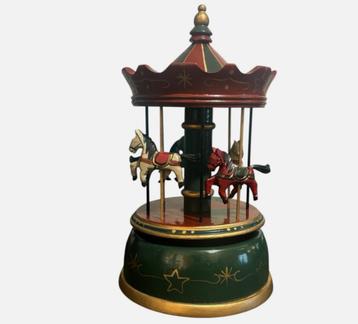Vintage carrousel draaimolen werkende muziekdoos  beschikbaar voor biedingen