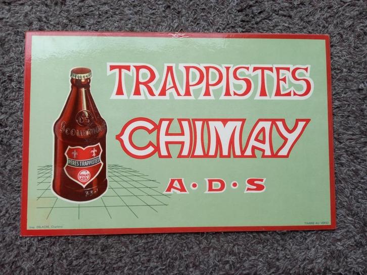 CHIMAY 1955, Verzamelen, Biermerken, Zo goed als nieuw, Reclamebord, Plaat of Schild, Overige merken, Ophalen of Verzenden