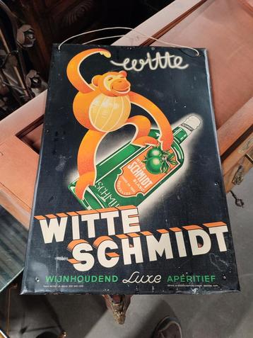 Metalen reclamebord Witte Schmidt 1939 beschikbaar voor biedingen
