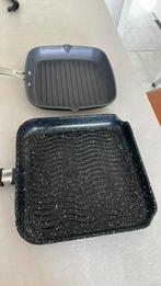 2 grill-pannen -zeer degelijk, Huis en Inrichting, Ophalen, Gietijzer, Zo goed als nieuw, Keramische plaat