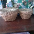 2 rotan mandjes met deksel, Ophalen of Verzenden