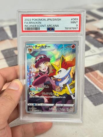 2022 pokemon JPN FA braixen incandescent Arcana PSA 9 - 069 beschikbaar voor biedingen
