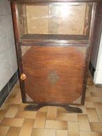 Vintage salonkastje met vitrientje in hout. Breedte 62cm, ho, Huis en Inrichting, Woonaccessoires | Kapstokken, Hout, Ophalen