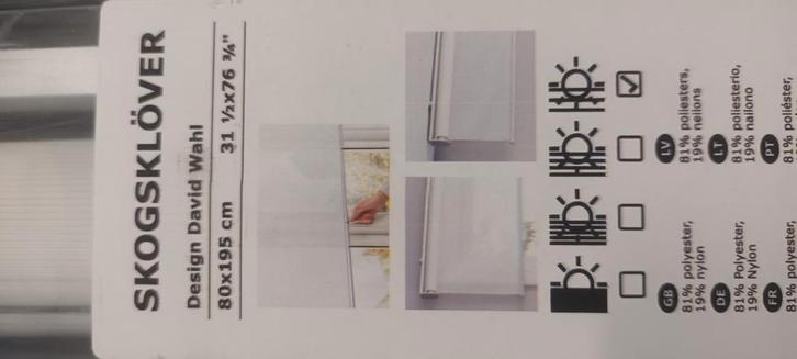 Nieuwe rolgordijnen ikea skogsklover 80x195 6 stuks en60x195, Huis en Inrichting, Stoffering | Gordijnen en Lamellen, Nieuw, Ophalen